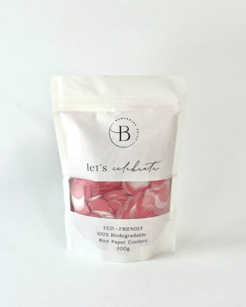 Biodegradable Confetti Bag - Pink & White Circles