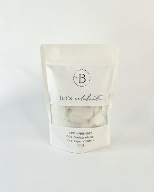 Biodegradable Confetti Bag - White Circles