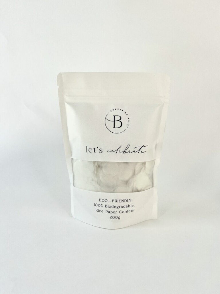 Biodegradable Confetti Bag - White Circles