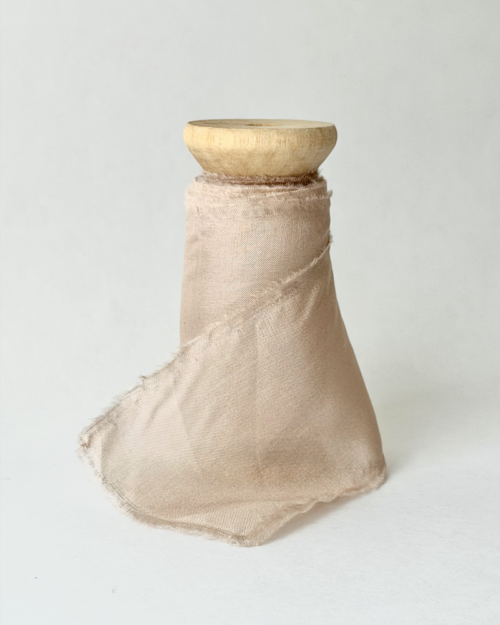100% Silk Ribbon Champagne