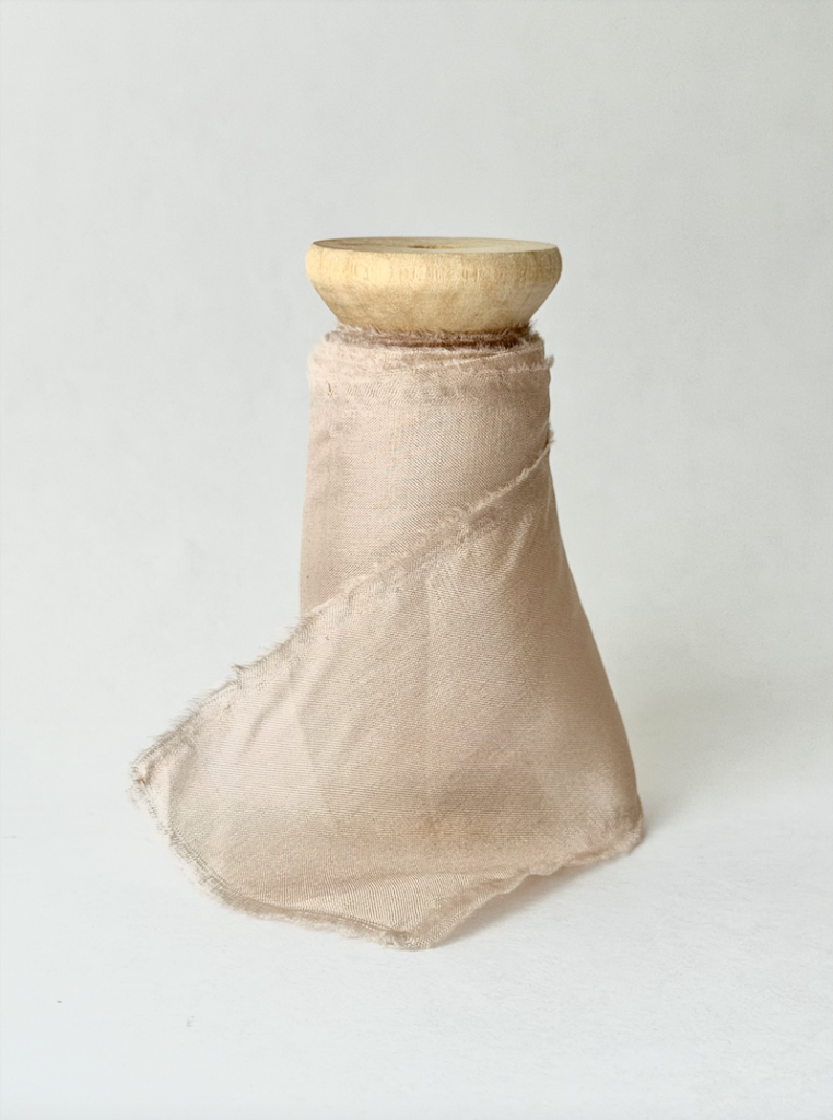 100% Silk Ribbon Champagne