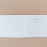 Wedding Guest Book Velvet Ivory + Keepsake Box - Image 3