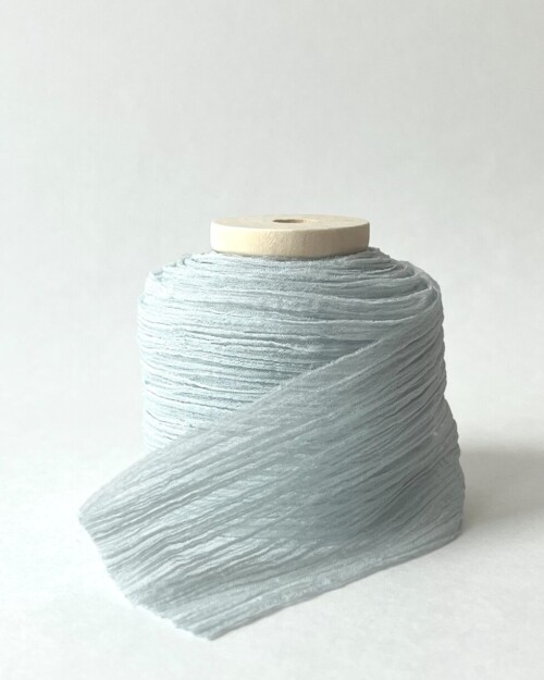 Crinkle Chiffon Ribbon Pale Blue