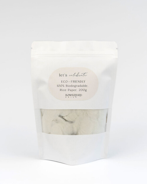 Biodegradable Confetti Bag Small - White Circles