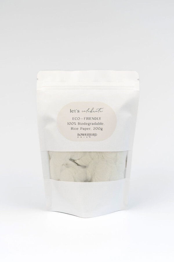 Biodegradable Confetti Bag Small - White Circles