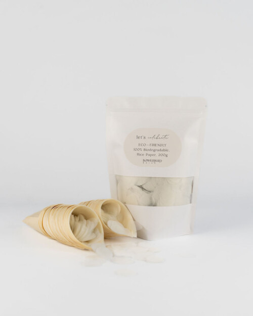 Biodegradable Confetti + Cone Bundle - White Circles