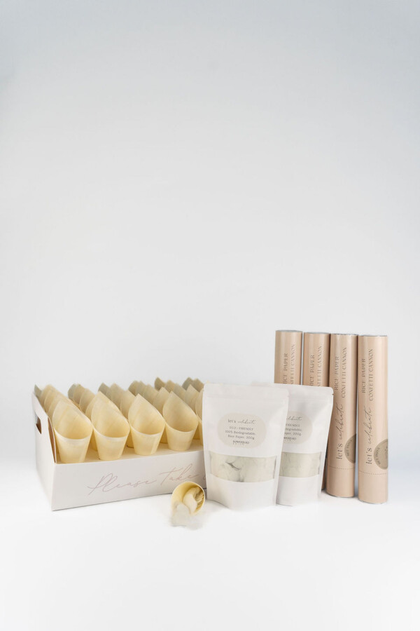 Deluxe Confetti Toss Bundle - Biodegradable Confetti - White Circles