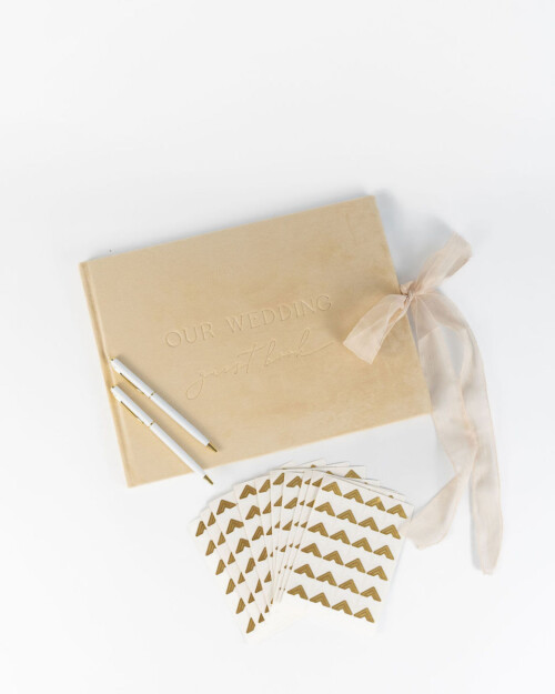 Wedding Guest Book Bundle - Muted Gold