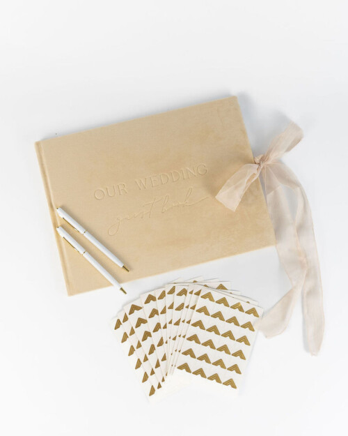 Wedding Guest Book Bundle - Muted Gold