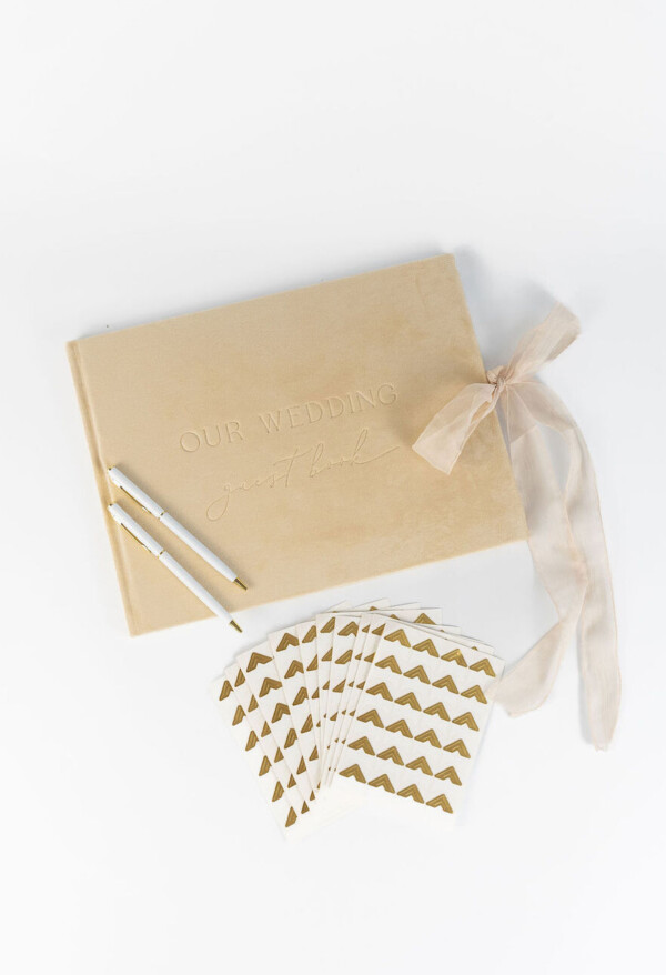 Wedding Guest Book Bundle - Muted Gold