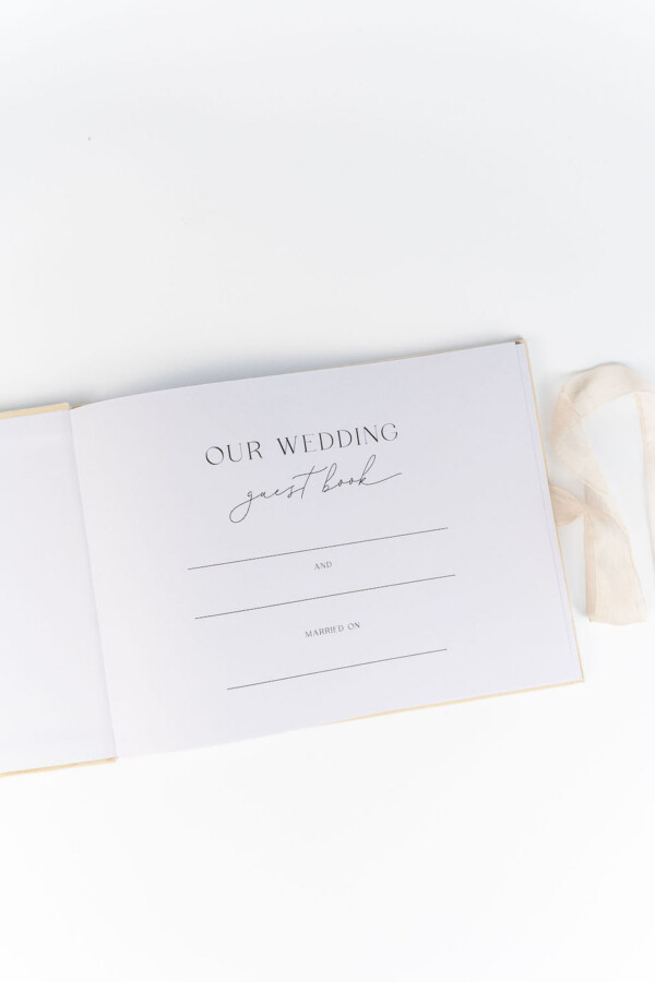 Wedding Guest Book Velvet Blush + Keepsake Box - Image 5