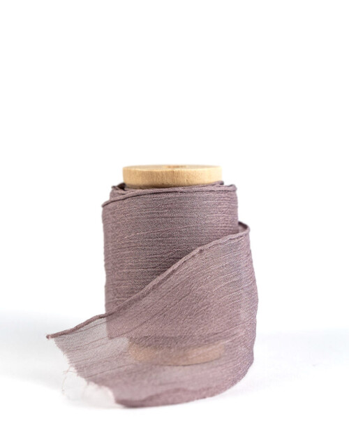 Crinkle Chiffon Ribbon Mauve