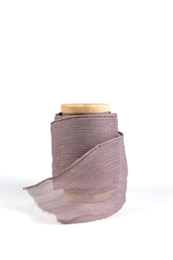 Crinkle Chiffon Ribbon Mauve