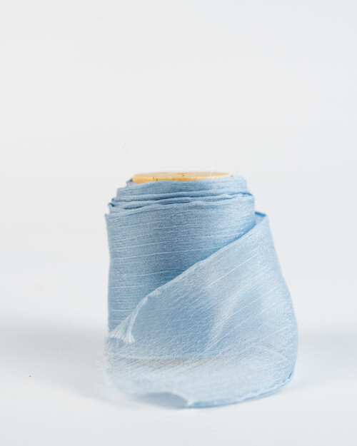Crinkle Chiffon Ribbon Pale Blue