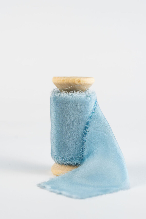 100% Silk Ribbon Blue Bell - Image 2