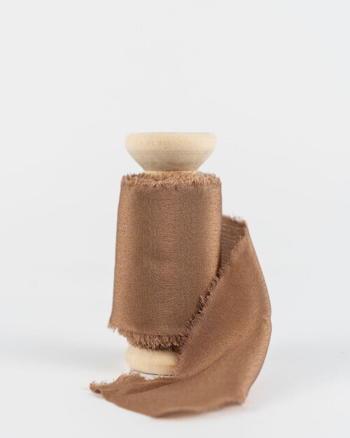 100% Silk Ribbon Cinnamon