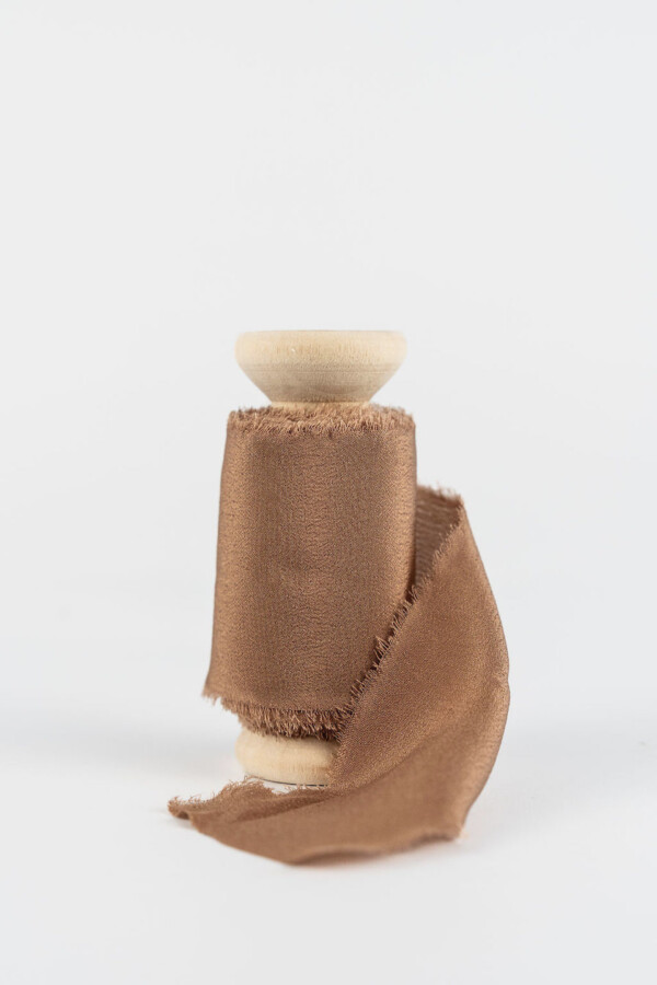 100% Silk Ribbon Cinnamon