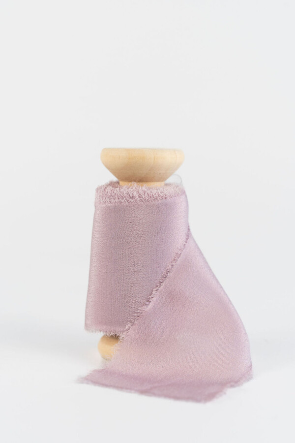 100% Silk Ribbon Lilac - Image 2