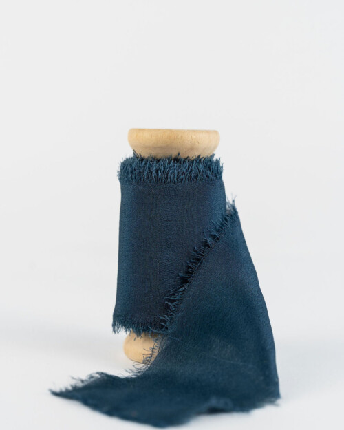 100% Silk Ribbon Peacock