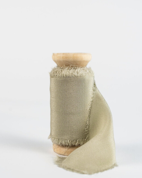 100% Silk Ribbon Pistachio