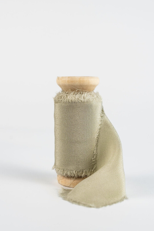 100% Silk Ribbon Pistachio