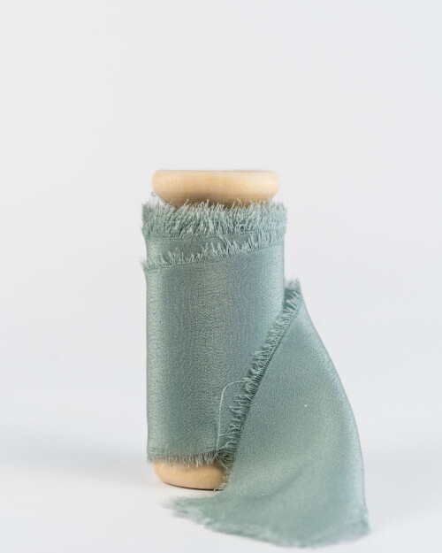 100% Silk Ribbon Sea Mist