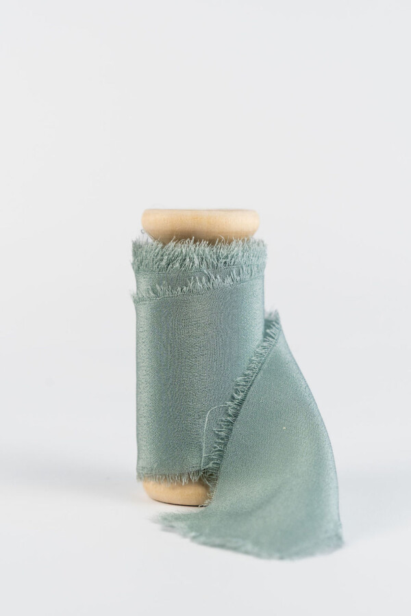 100% Silk Ribbon Sea Mist