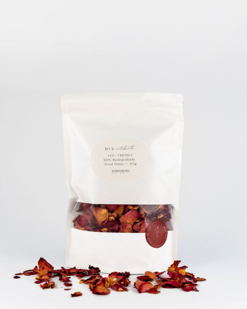 Dried Rose Petal Confetti Ruby Red
