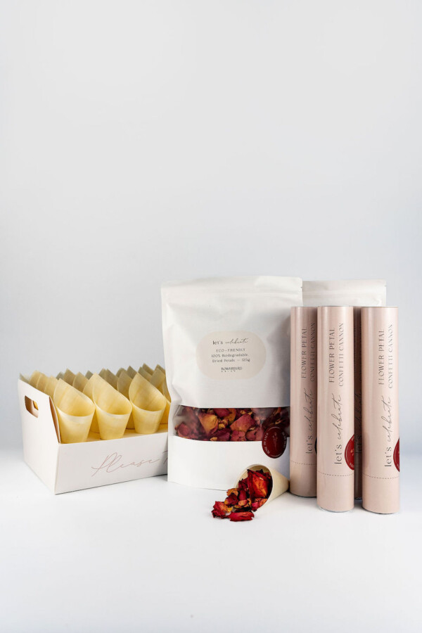 Deluxe Ceremony Bundle - Ruby Red Dried Rose Petals