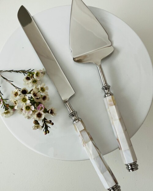 Silver Cake Knife Server Set **PRE-ORDER**