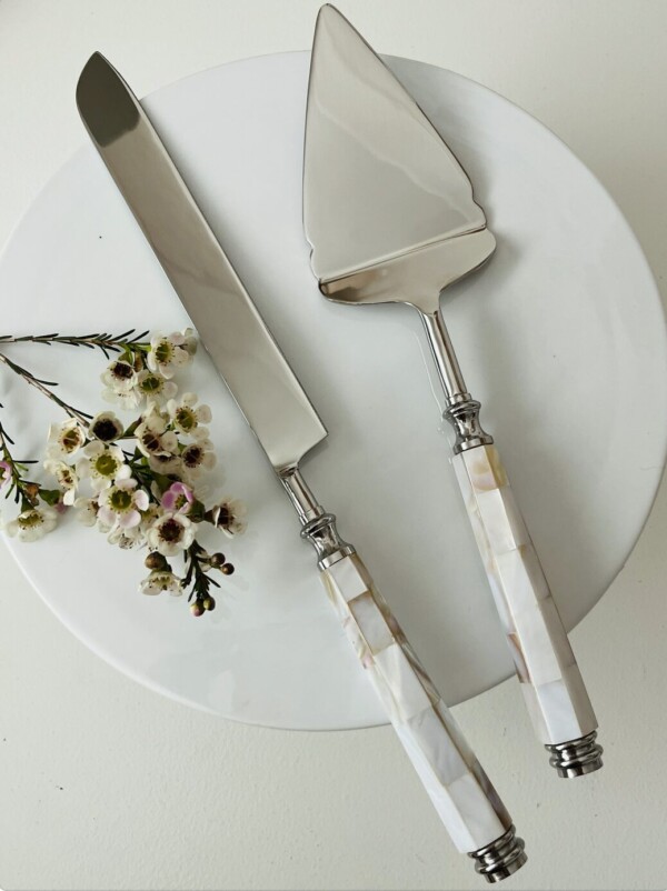 Silver Cake Knife Server Set **PRE-ORDER**