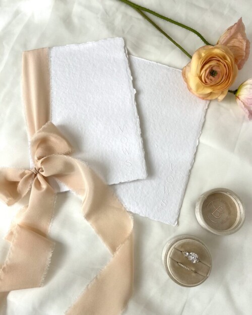 A5 Vow Cards + Ribbon