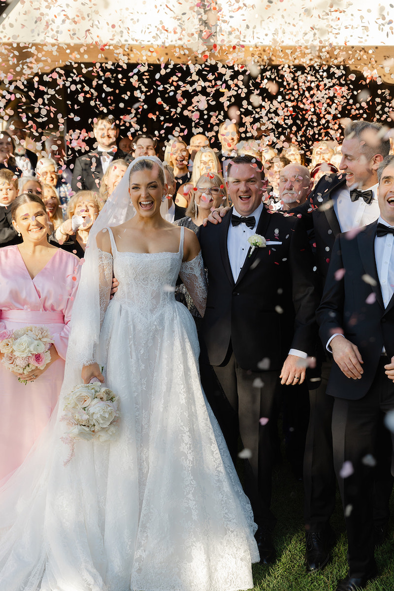 Biodegradable Confetti Bag - Pink & White Circles - Image 2