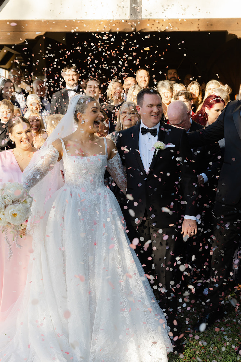 Biodegradable Confetti Bag - Pink & White Circles - Image 5
