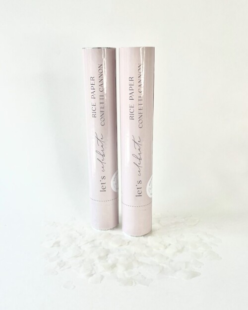 Biodegradable Confetti Cannon - White Hearts
