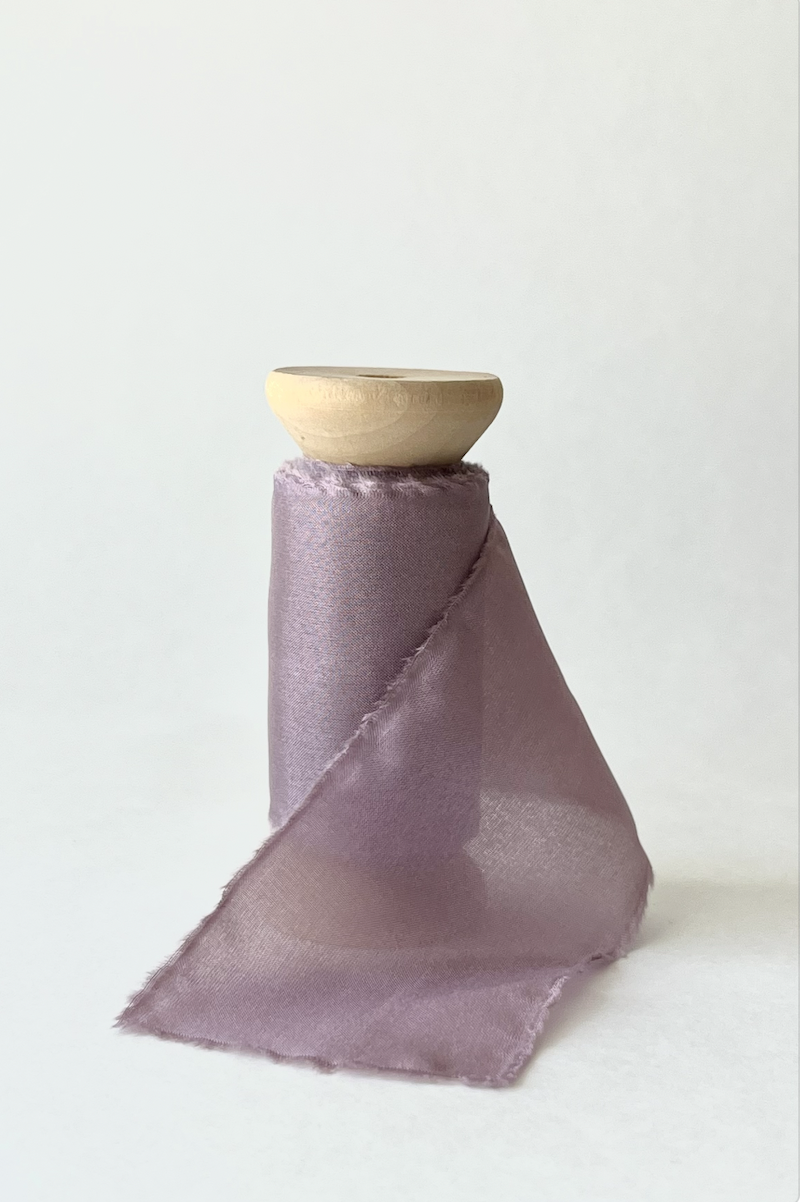 100% Silk Ribbon Lilac - Image 2