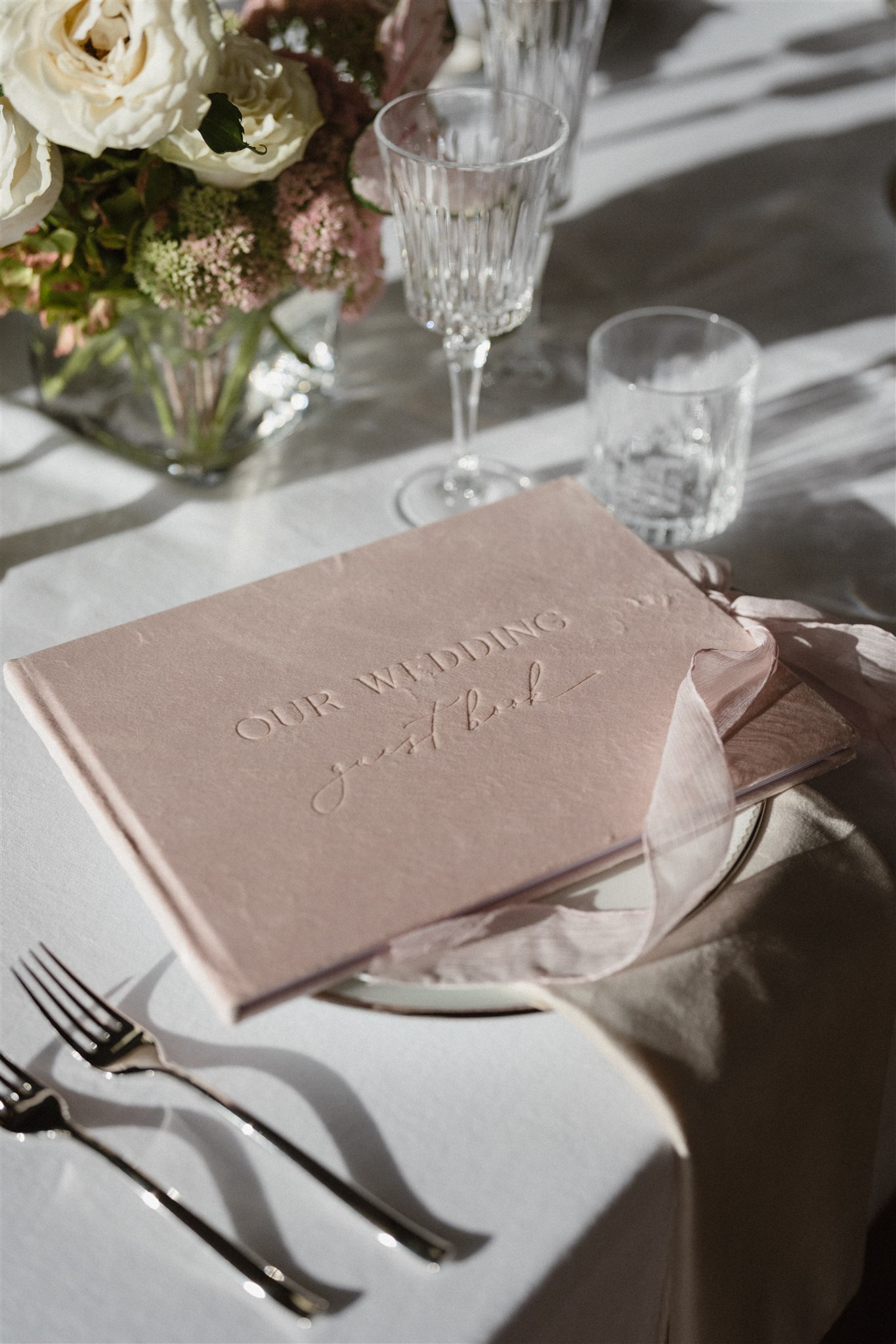 Wedding Guest Book Velvet Blush + Keepsake Box ***CLEARANCE*** - Image 2